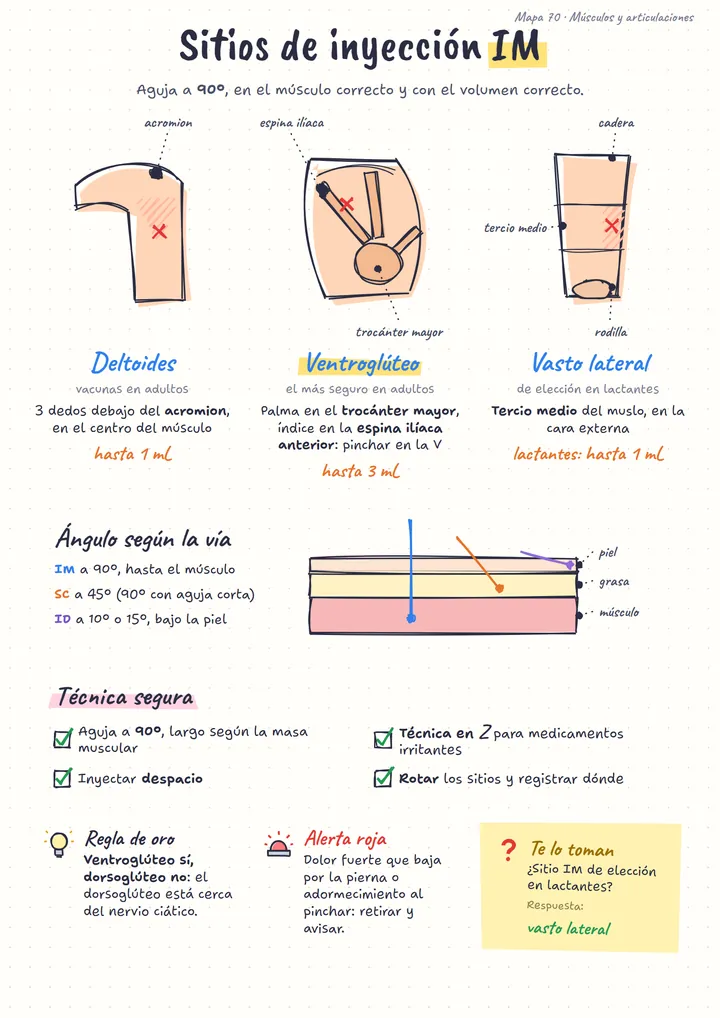 Mapa de Sitios de inyección IM